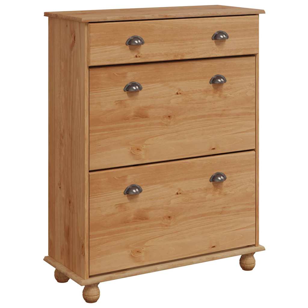 vidaXL Kengäteline "ASKIM" 85x35x108 cm Täysipuu Mänty