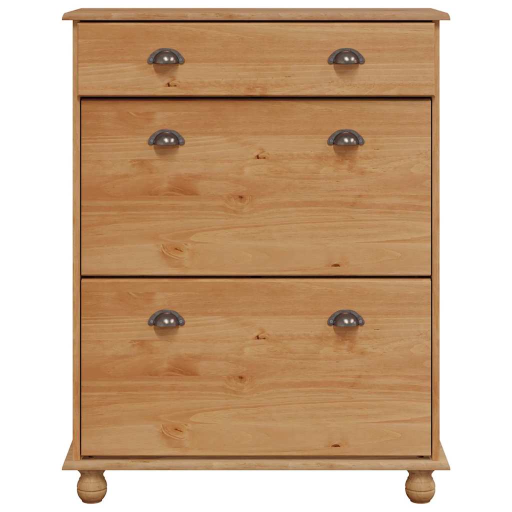vidaXL Kengäteline "ASKIM" 85x35x108 cm Täysipuu Mänty