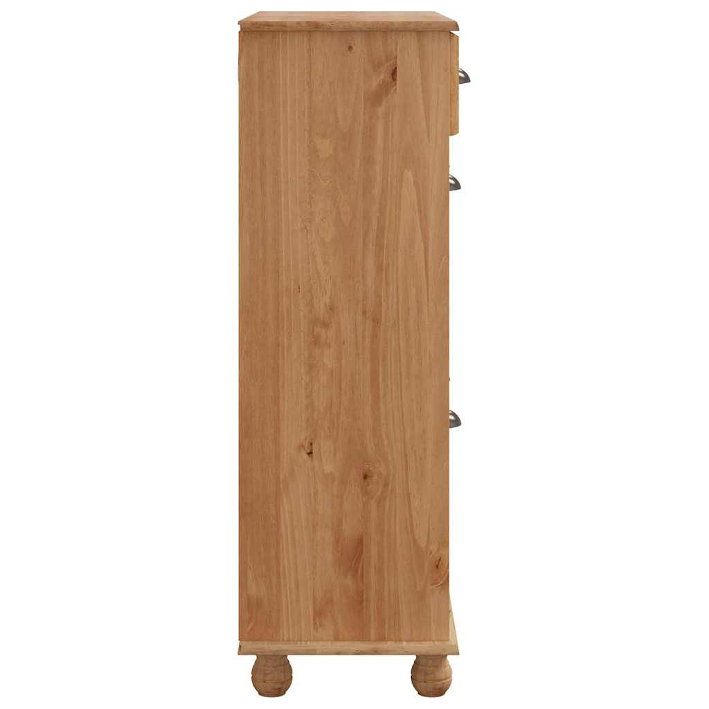 vidaXL Kengäteline "ASKIM" 85x35x108 cm Täysipuu Mänty