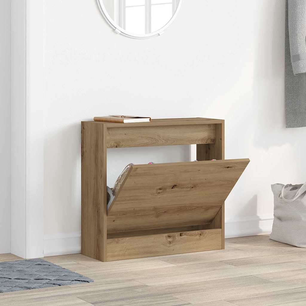 vidaXL Kengäteline Artisan Oak 60x21x57 cm Tekninen puu
