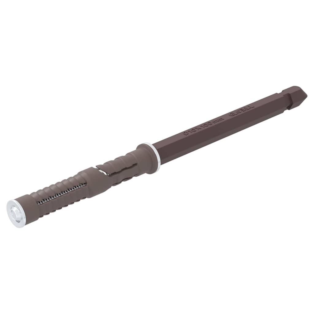 vidaXL Kelluvat hyllykannattimet 12 pcs Ruskea Ø10 x 170 mm Teräs