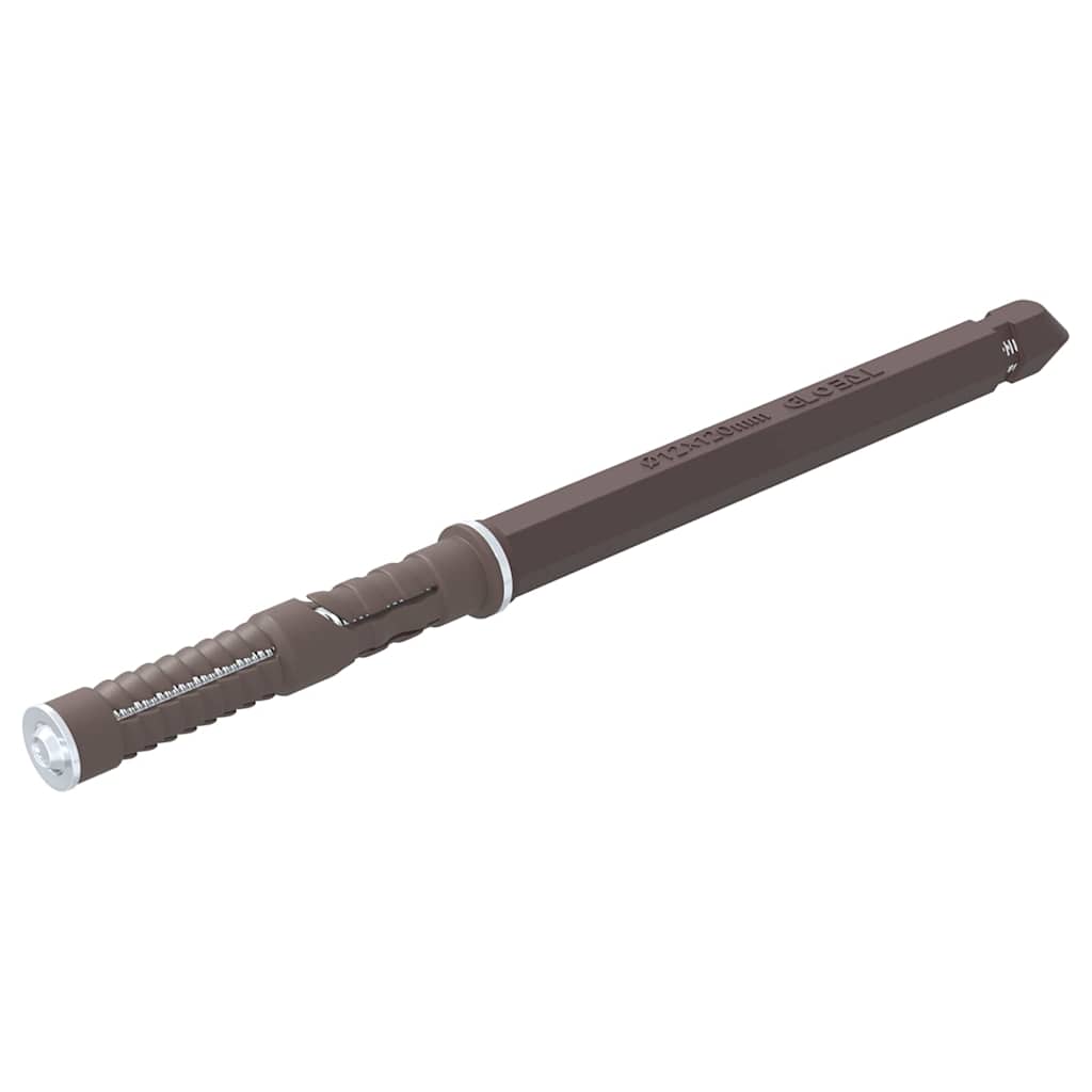 vidaXL Kelluvat hyllykannattimet 12 pcs Ruskea Ø12 x 190 mm Teräs