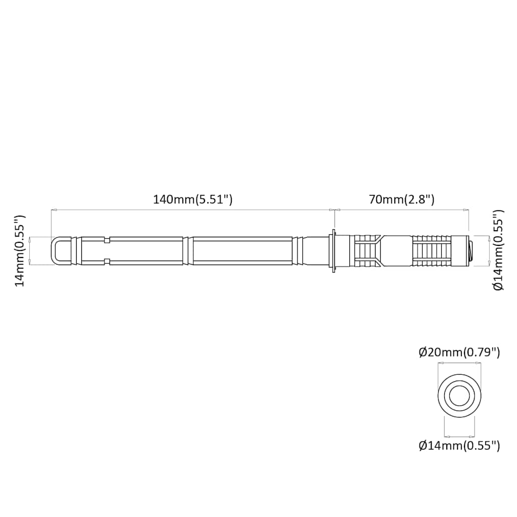 vidaXL Kelluvat hyllykannattimet 12 pcs Ruskea Ø14 x 210 mm Teräs
