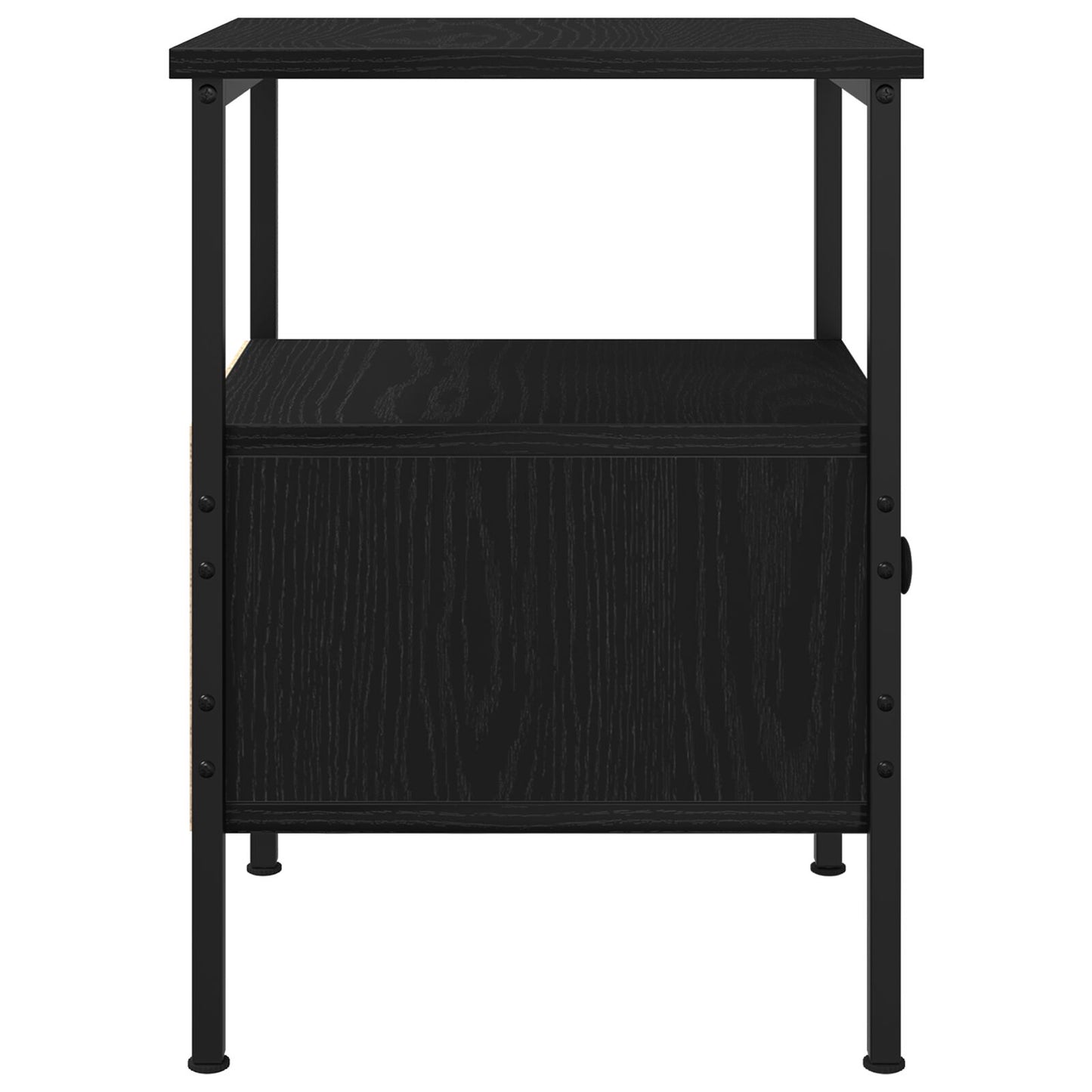 vidaXL Yöpöydät 2 kpl Musta tammi 34x36x50 cm Tekninen puu