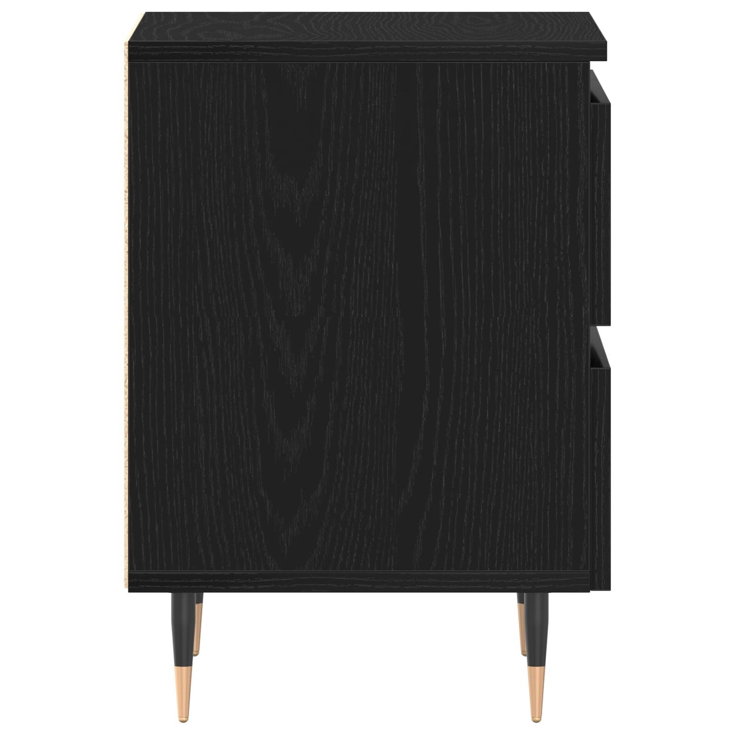 vidaXL Yöpöydät 2 kpl Musta Tammi 40x35x50 cm Keinotekoinen Puu