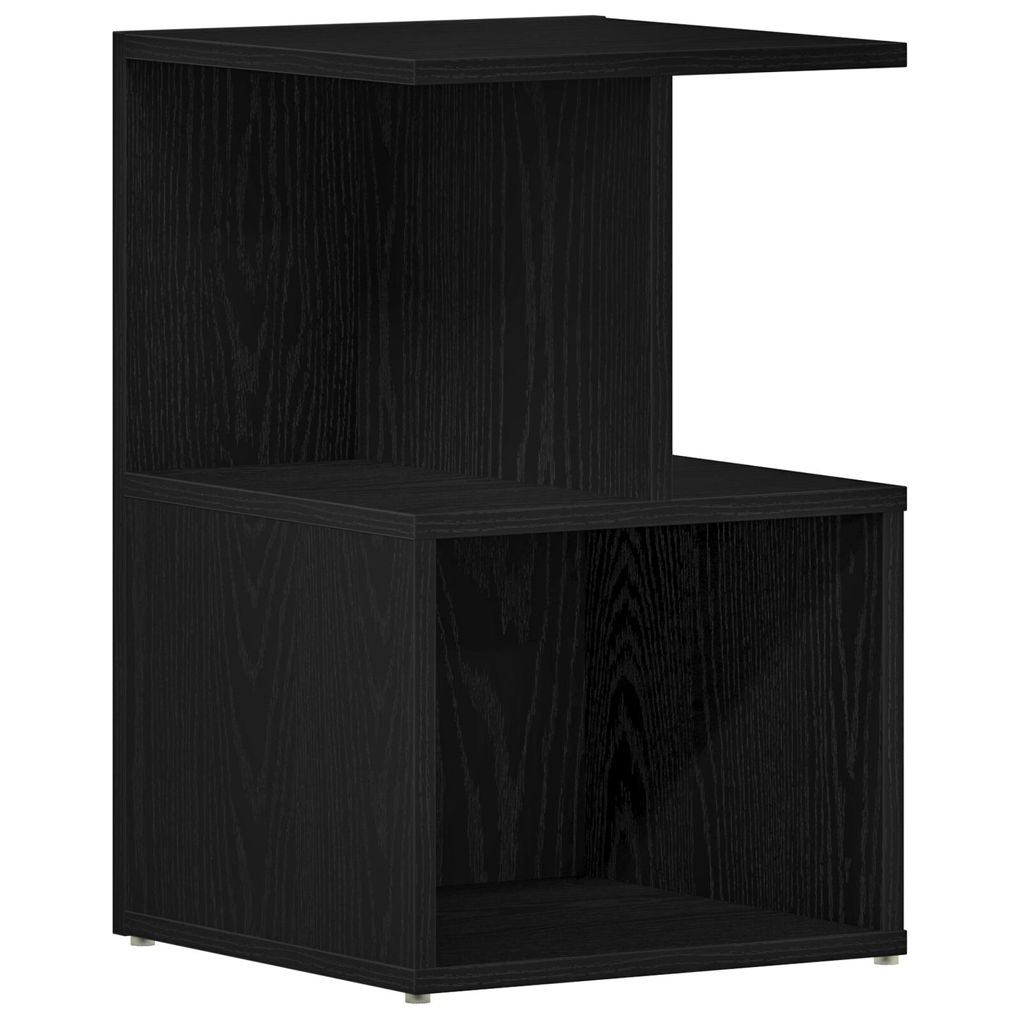 vidaXL Yöpöydät 2 kpl Musta Tammi 35x35x55 cm Keinotekoinen Puu