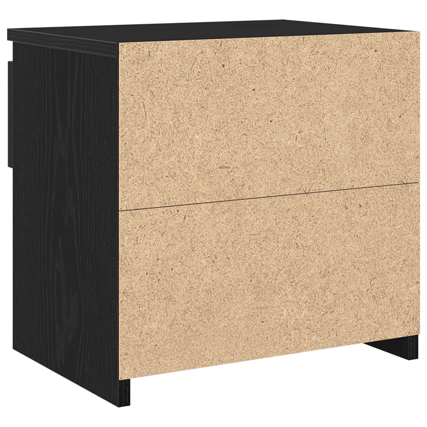 vidaXL Yöpöydät 2 kpl Musta Tammi 40x30x39 cm Tekninen Puu