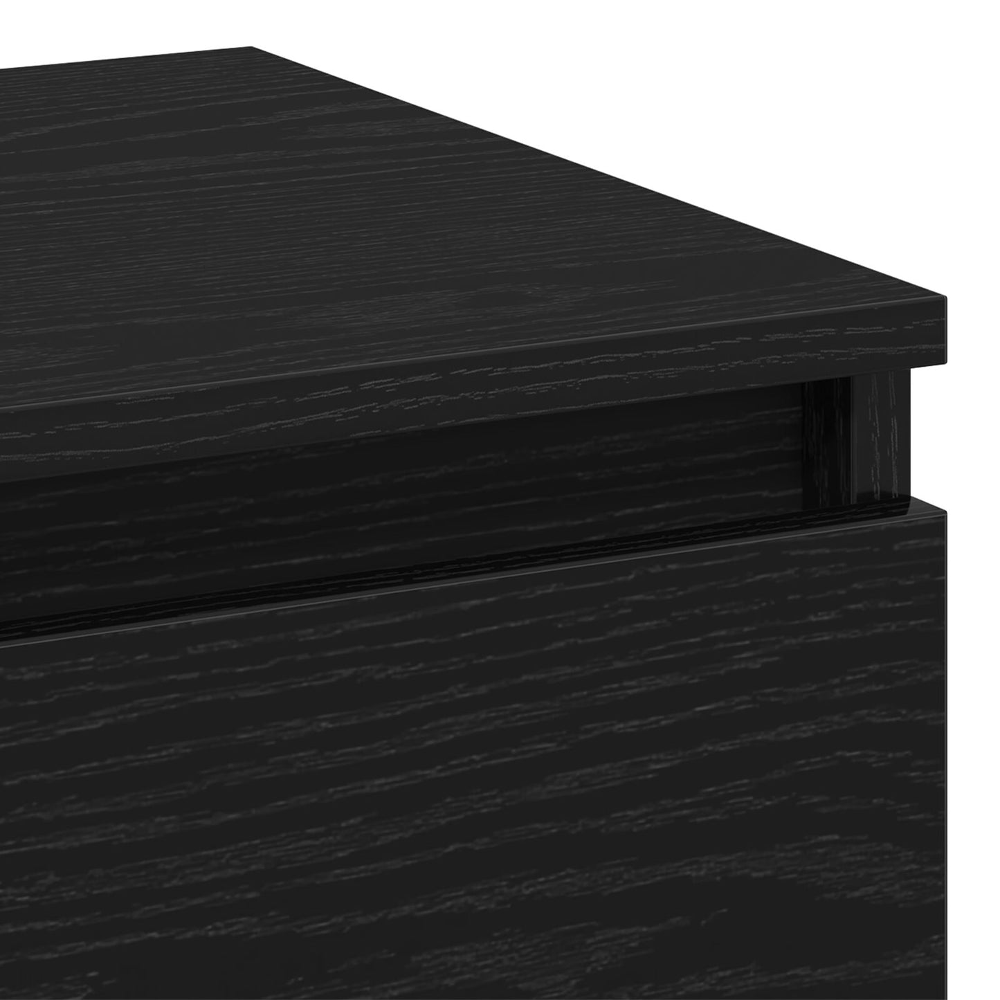vidaXL Yöpöydät 2 kpl Musta Tammi 40x35x50 cm Keinotekoinen Puu