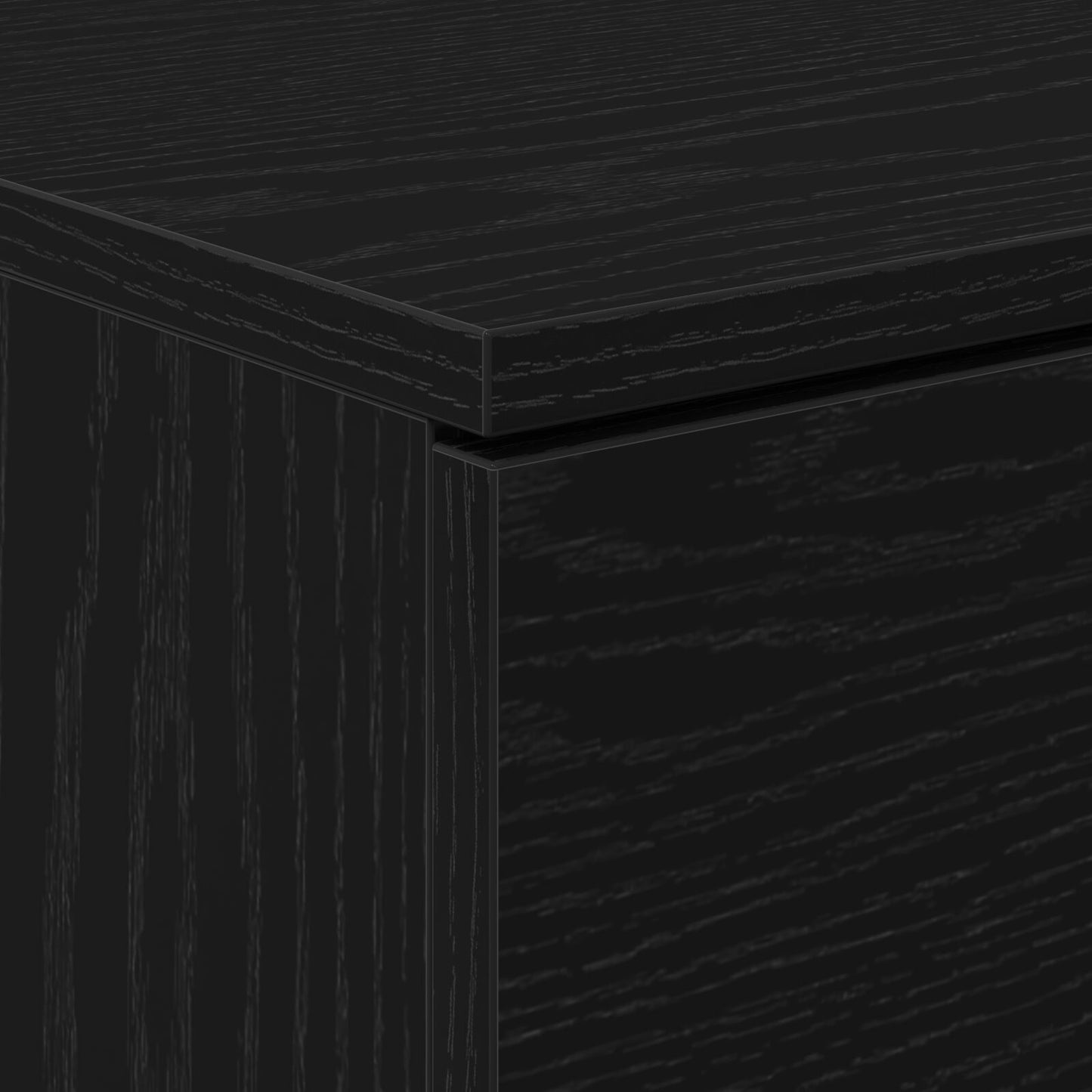 vidaXL Yöpöydät 2 kpl Musta Tammi 40x65x65 cm Teknistä puuta
