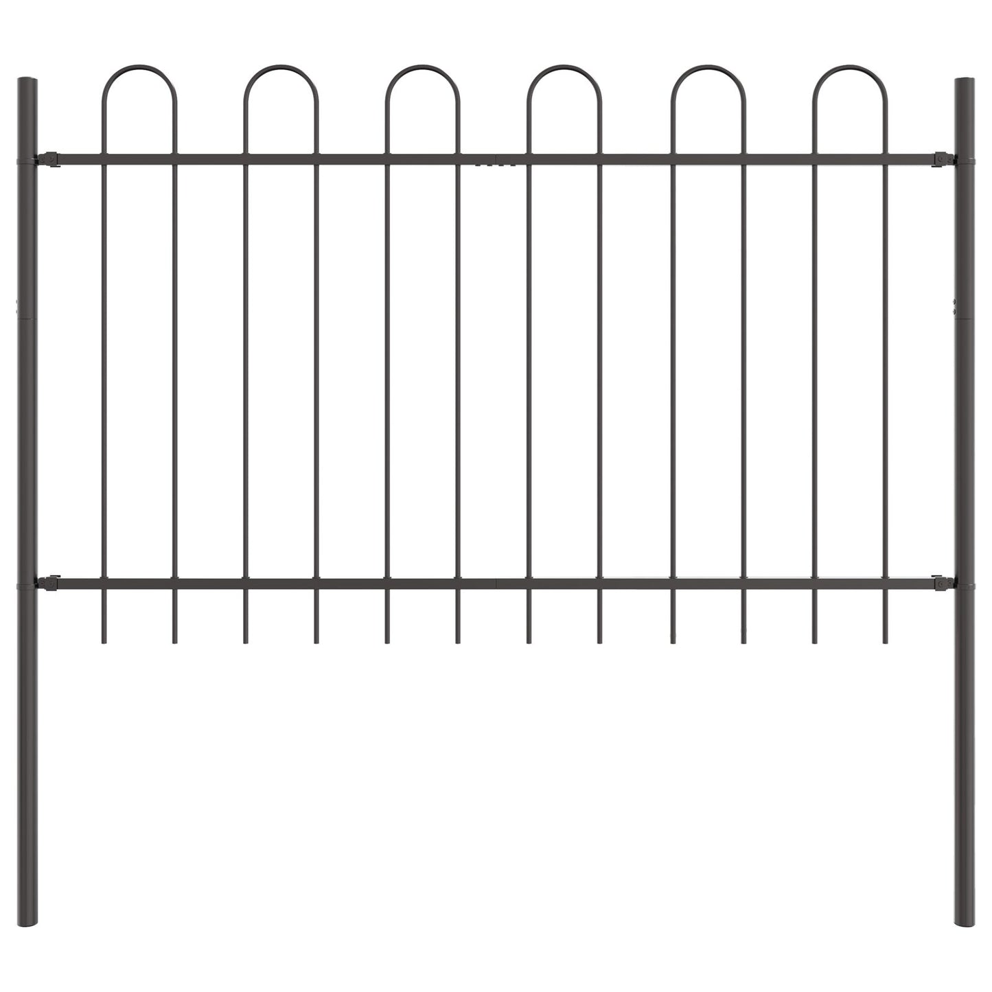 vidaXL Puutarhakuomu Hoop Top Harmaa 3,4x1 m Teräs