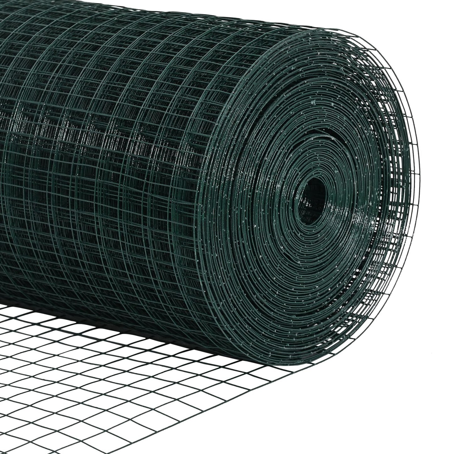 vidaXL Hitsaustuotteiden aita 7 pylvästä Vihreä 0.6x10 m Teräs