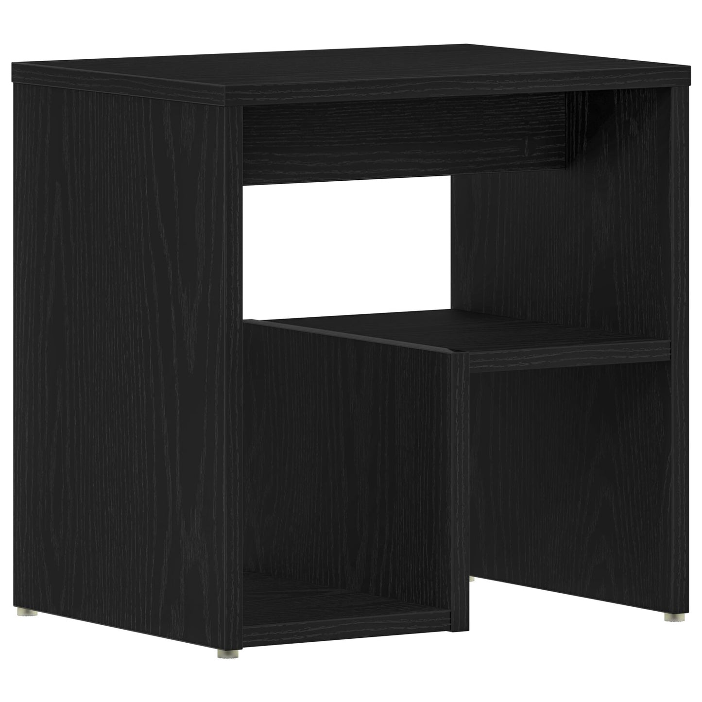 vidaXL Yöpöydät 2 kpl Musta Tammi 40x30x40 cm Teknisestä Puusta
