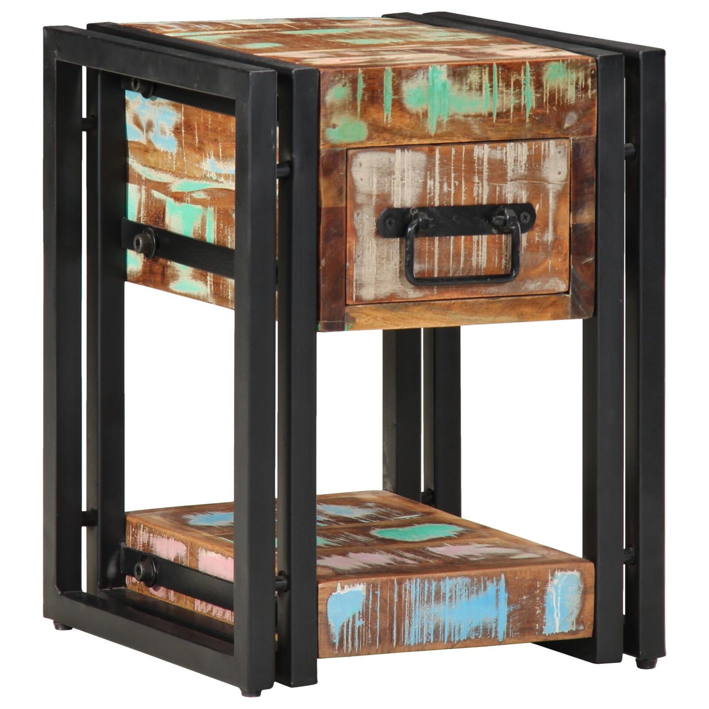 vidaXL Yöpöydät 2 kpl 40x40x40 cm Täyskierrätetty puu