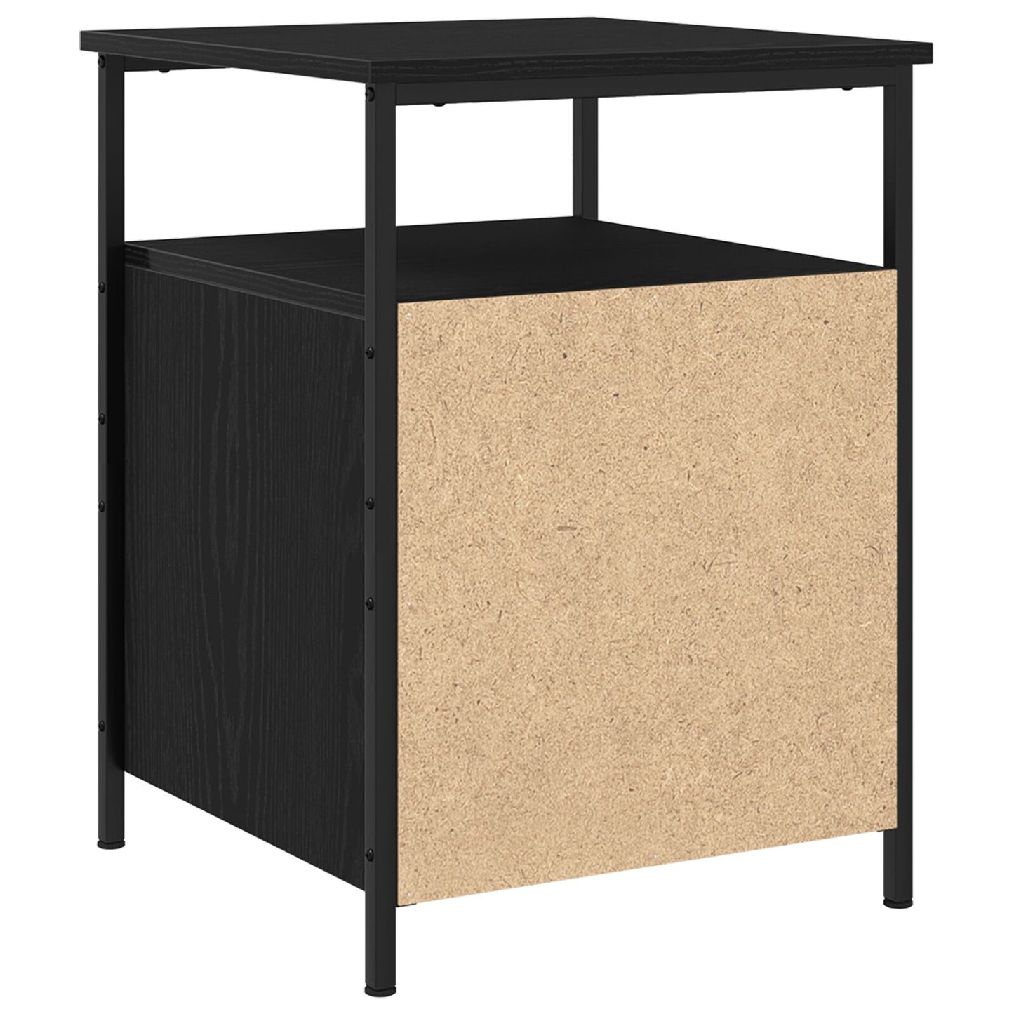 vidaXL Yöpöydät 2 kpl Musta Tammi 44x45x60 cm Tekninen Puu