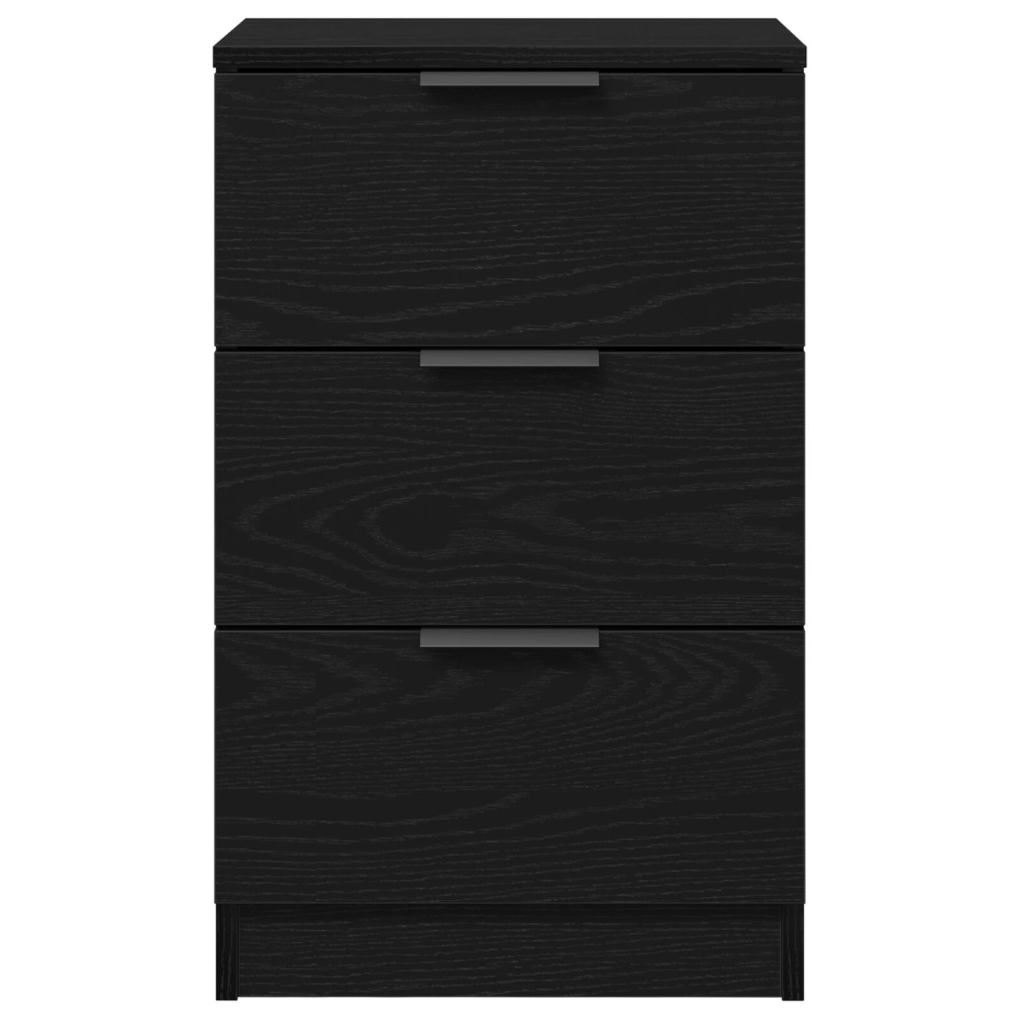 vidaXL Yöpöydät 2 kpl Musta Tammi 40x65x65 cm Teknistä puuta