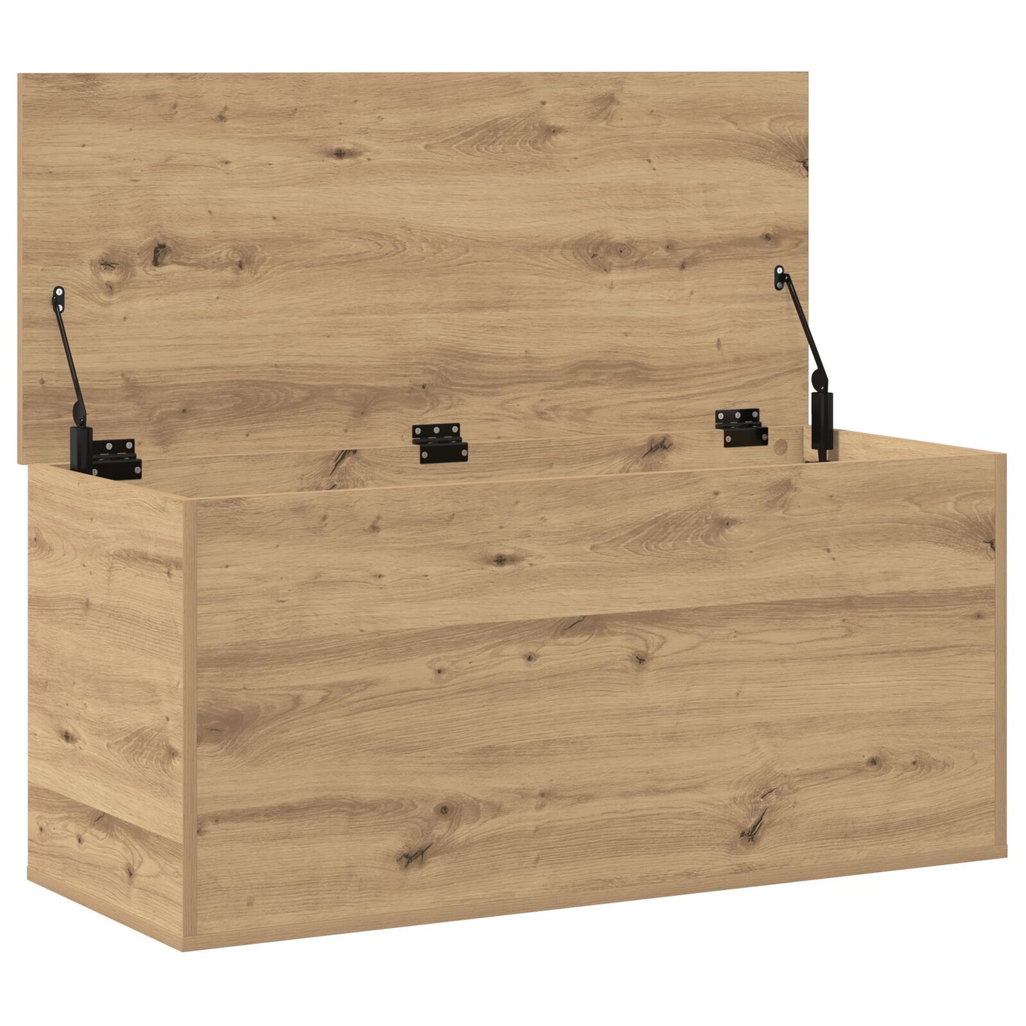 vidaXL Säilytyslaatikko kannella, Artisan Tammi 100x42x46 cm, Keinopuu