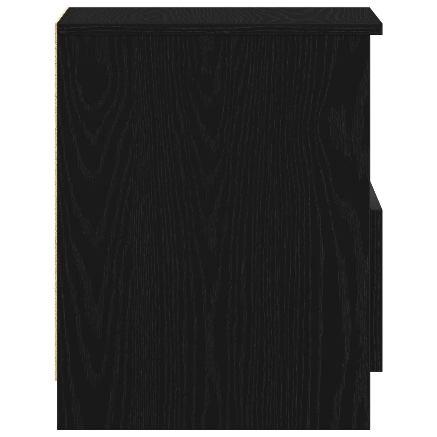 vidaXL Yöpöydät 2 kpl Musta Tammi 40x40x50 cm Tekninen Puu