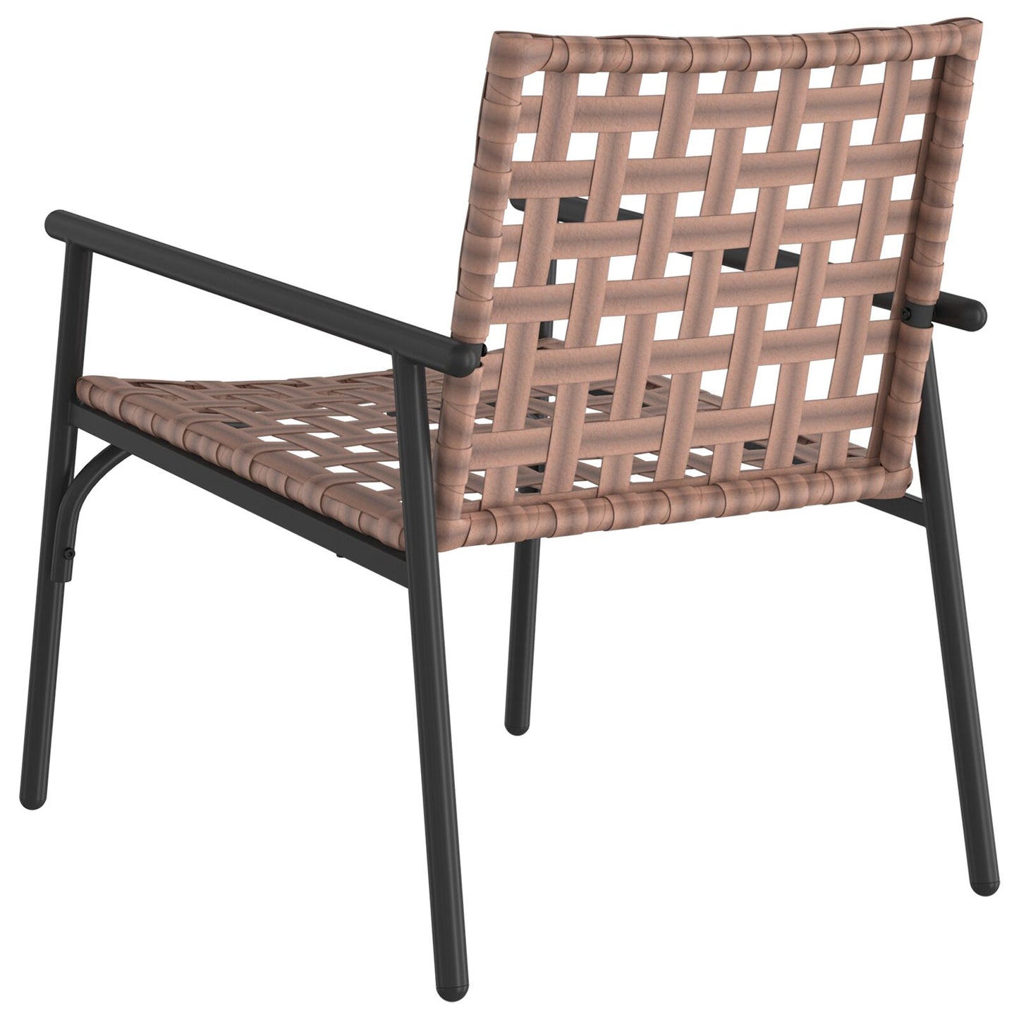 vidaXL Puutarhatuolit 2 kpl Musta 79x56x73,5 cm Poly Rottinki
