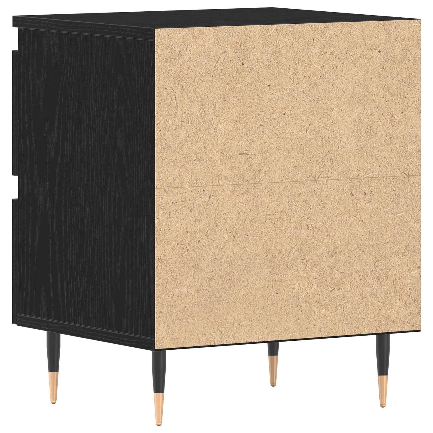 vidaXL Yöpöydät 2 kpl Musta Tammi 40x35x50 cm Keinotekoinen Puu