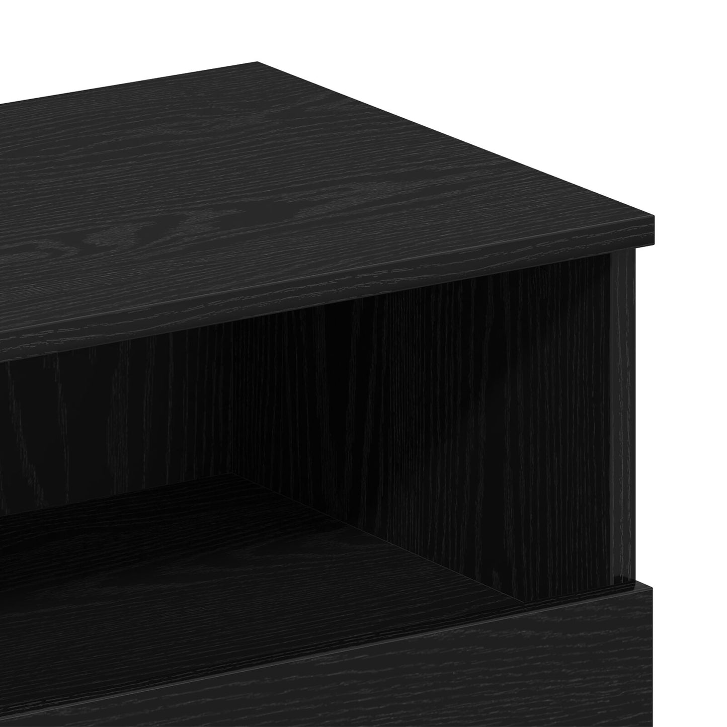 vidaXL Yöpöydät 2 kpl Musta Tammi 40x35x65 cm Tekninen puu