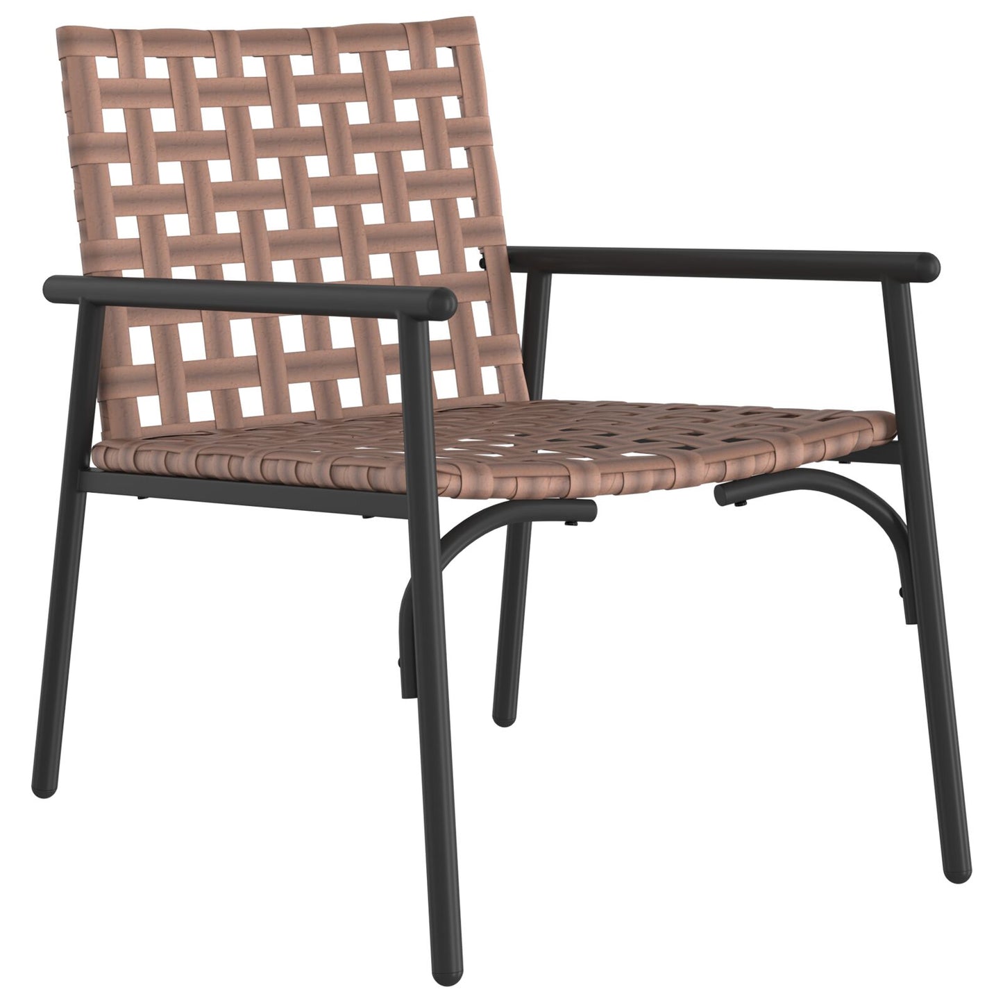 vidaXL Puutarhatuolit 2 kpl Musta 79x56x73,5 cm Poly Rottinki