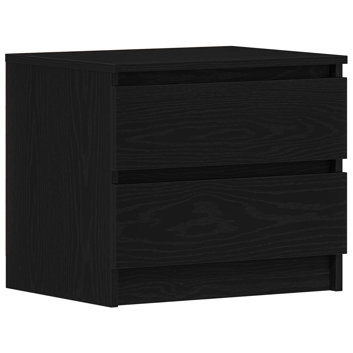 vidaXL Yöpöydät 2 kpl Musta Tammi 50x40x43,5 cm Tekninen puu