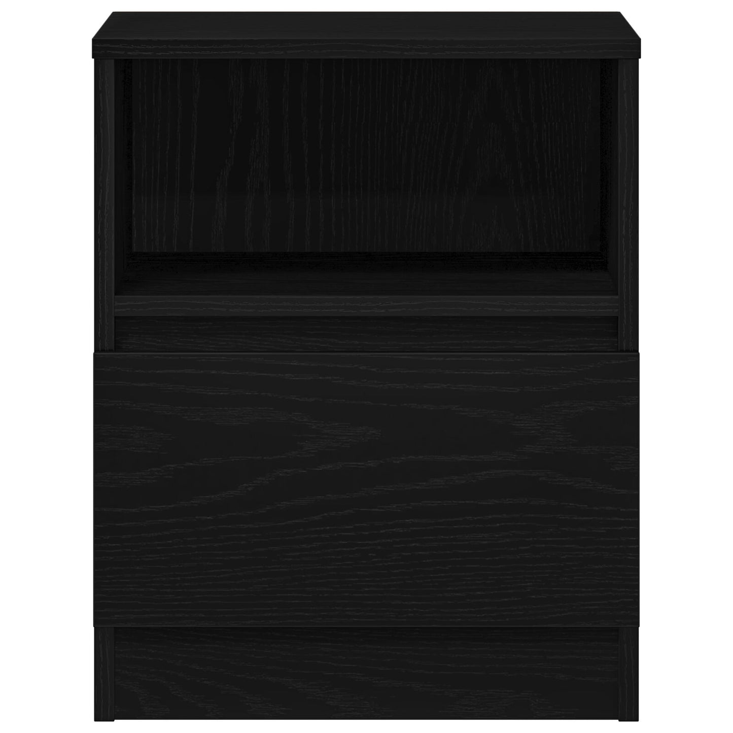 vidaXL Yöpöydät 2 kpl Musta Tammi 40x40x50 cm Tekninen Puu