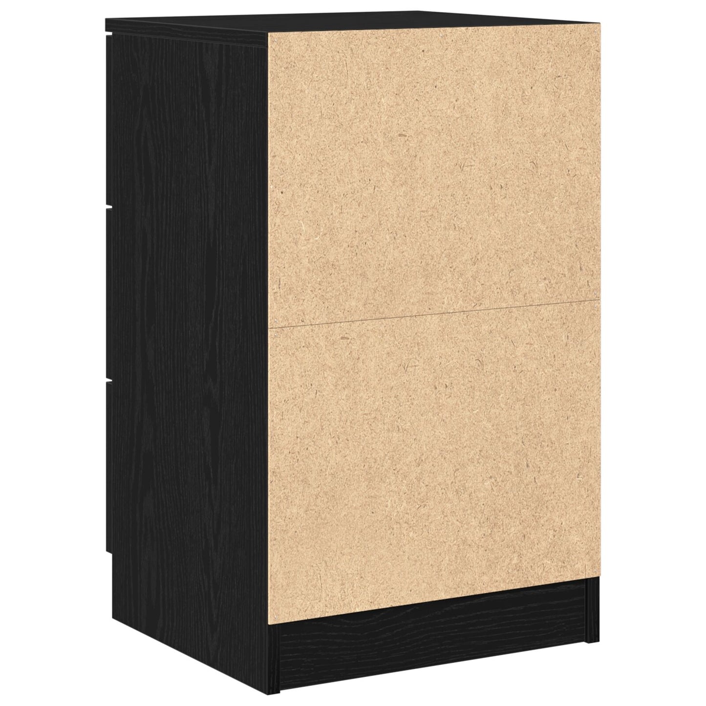 vidaXL Yöpöydät 2 kpl Musta Tammi 40x65x65 cm Teknistä puuta