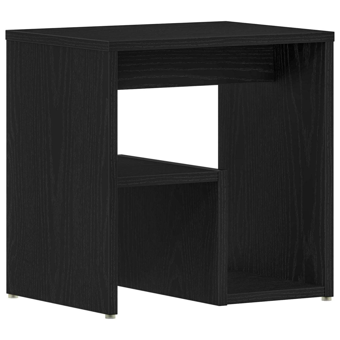 vidaXL Yöpöydät 2 kpl Musta Tammi 40x30x40 cm Teknisestä Puusta