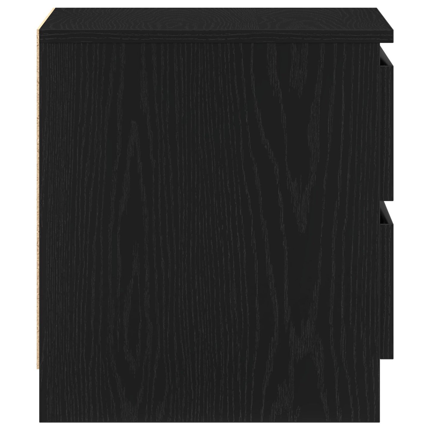 vidaXL Yöpöydät 2 kpl Musta Tammi 50x40x43,5 cm Tekninen puu