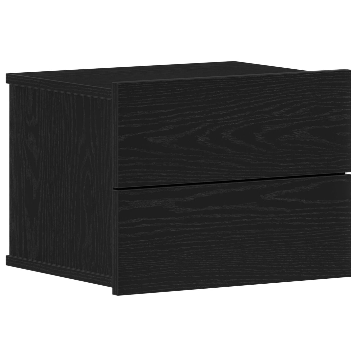 vidaXL Yöpöydät 2 kpl Musta Tammi 40x30x30 cm Tekninen puu
