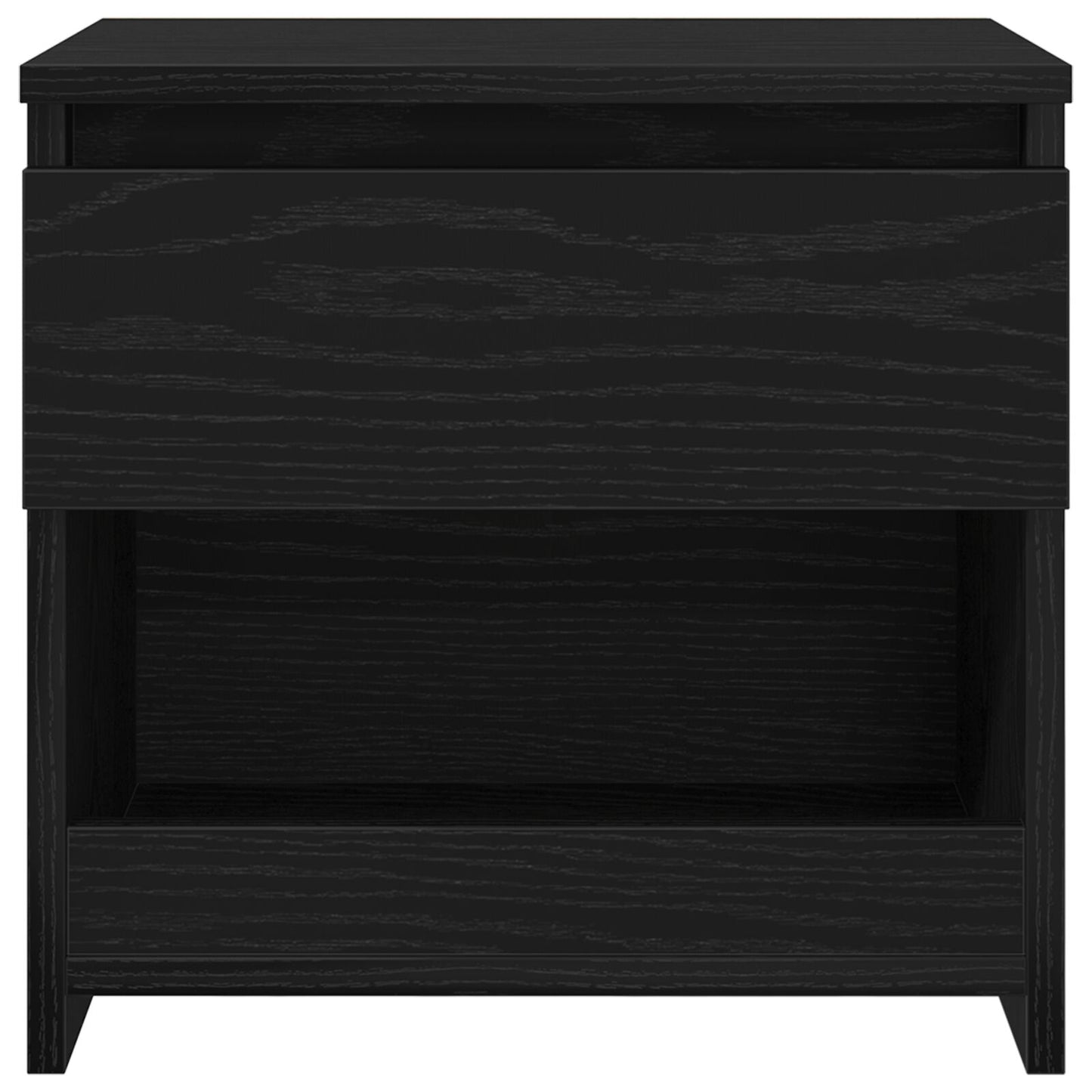 vidaXL Yöpöydät 2 kpl Musta Tammi 40x30x39 cm Tekninen Puu