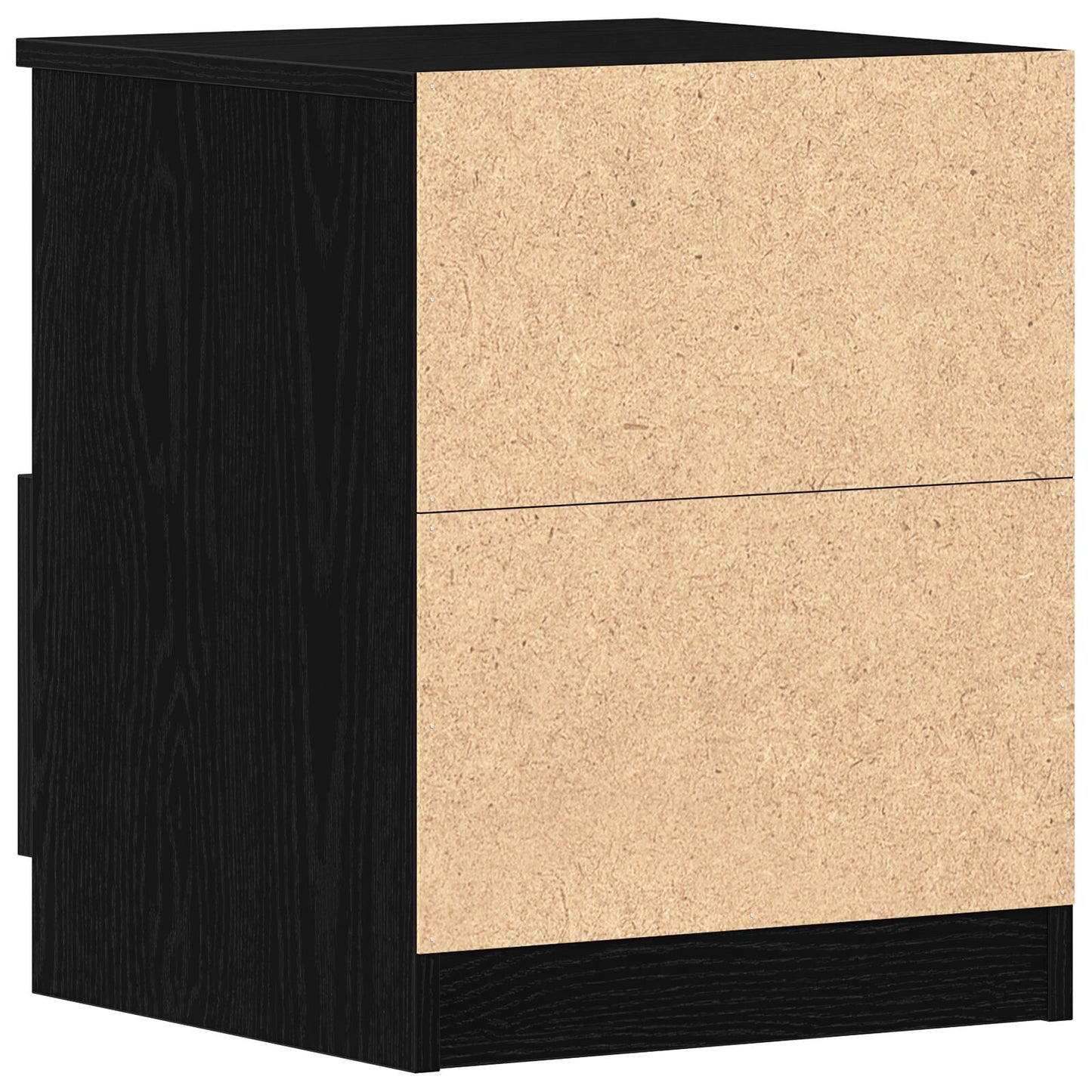 vidaXL Yöpöydät 2 kpl Musta Tammi 40x40x50 cm Tekninen Puu