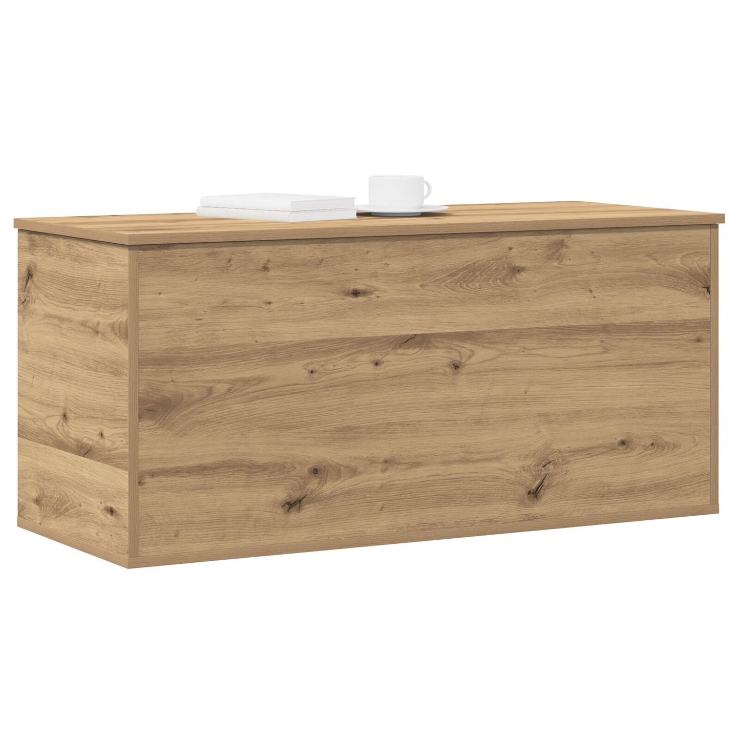 vidaXL Säilytyslaatikko kannella, Artisan Tammi 100x42x46 cm, Keinopuu