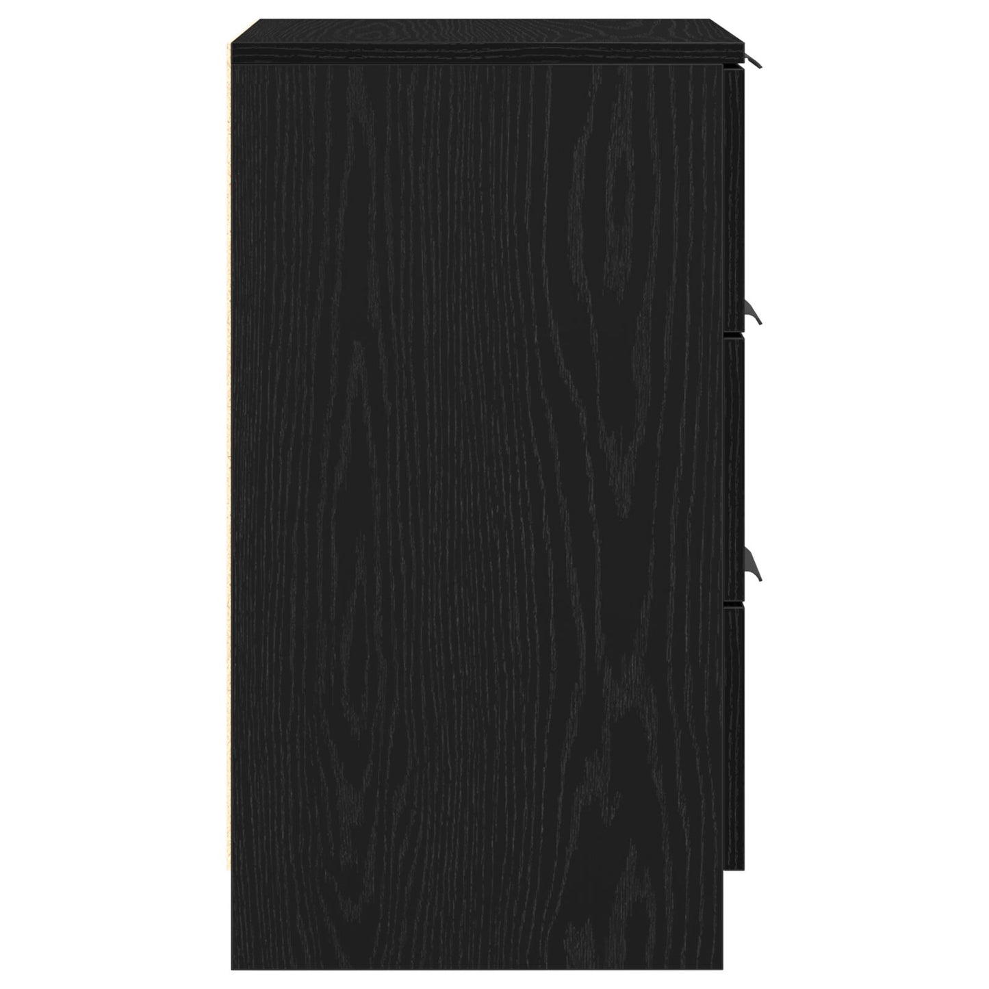 vidaXL Yöpöydät 2 kpl Musta Tammi 40x65x65 cm Teknistä puuta
