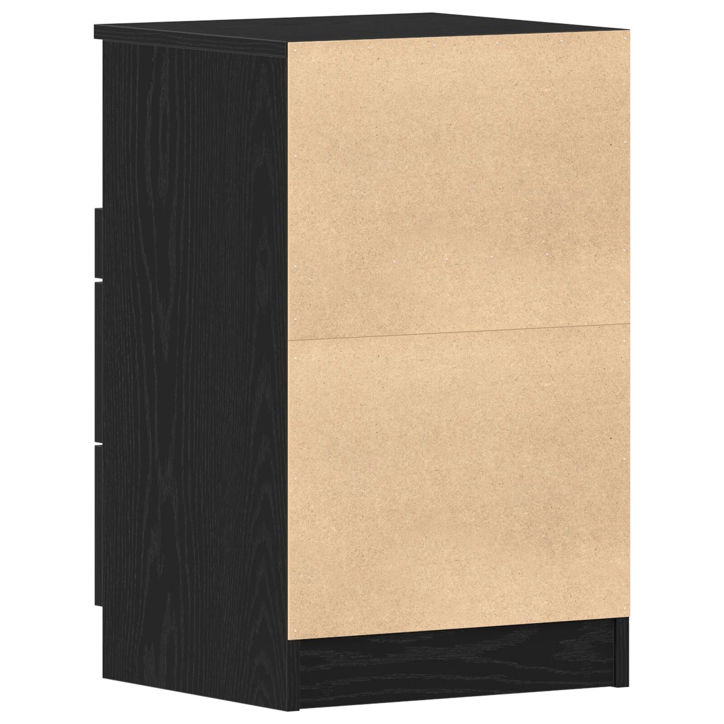 vidaXL Yöpöydät 2 kpl Musta Tammi 40x35x65 cm Tekninen puu