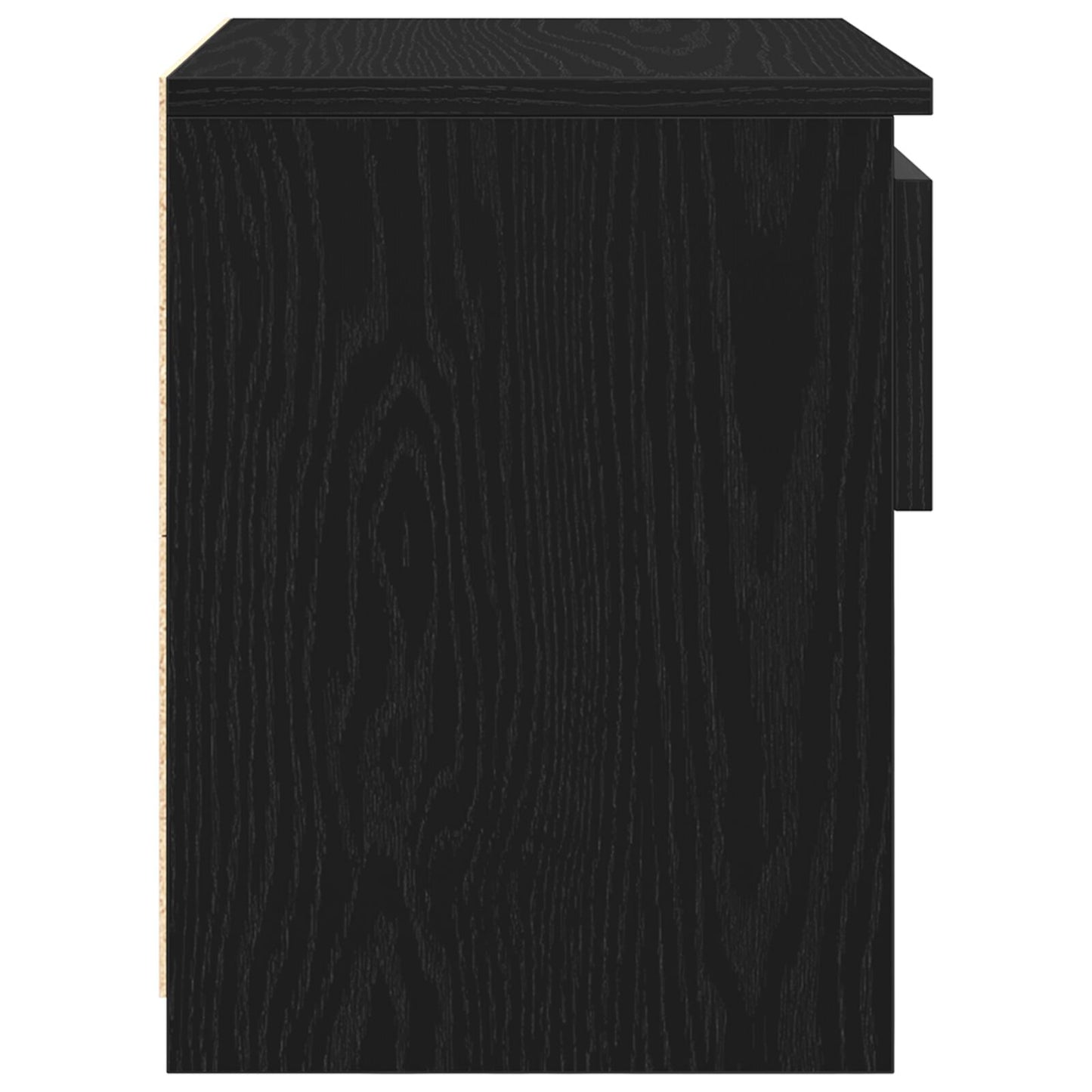 vidaXL Yöpöydät 2 kpl Musta Tammi 40x30x39 cm Tekninen Puu