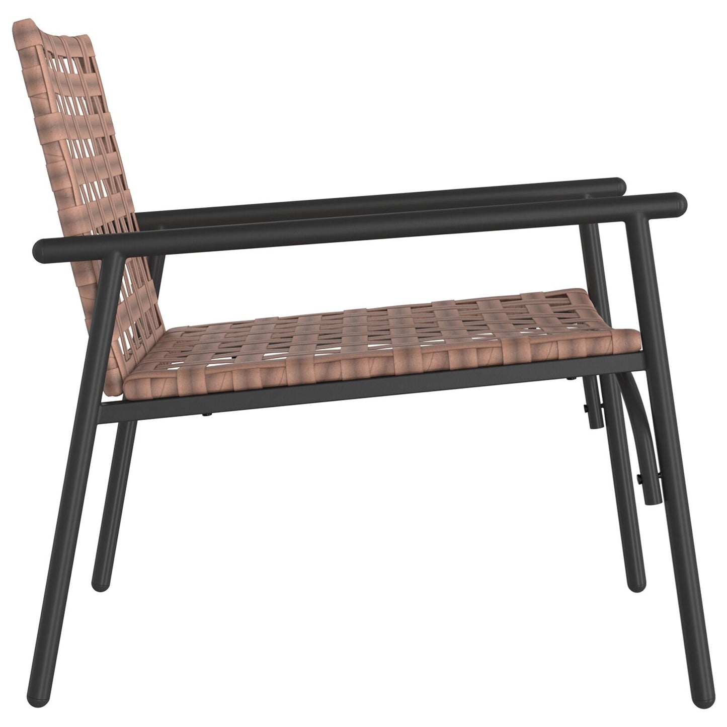 vidaXL Puutarhatuolit 2 kpl Musta 79x56x73,5 cm Poly Rottinki