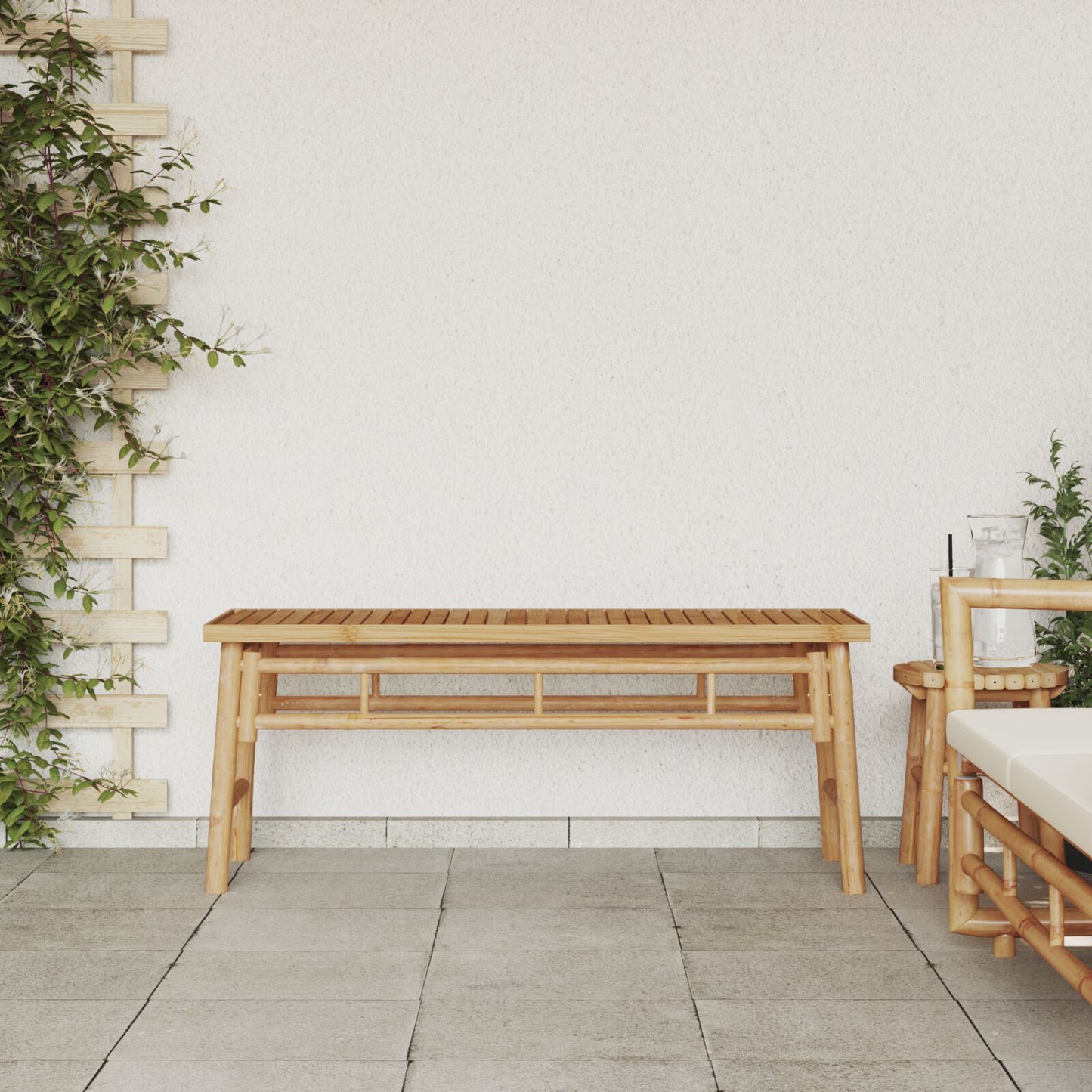 vidaXL Puutarhapenkki 110x38x45 cm Bambu
