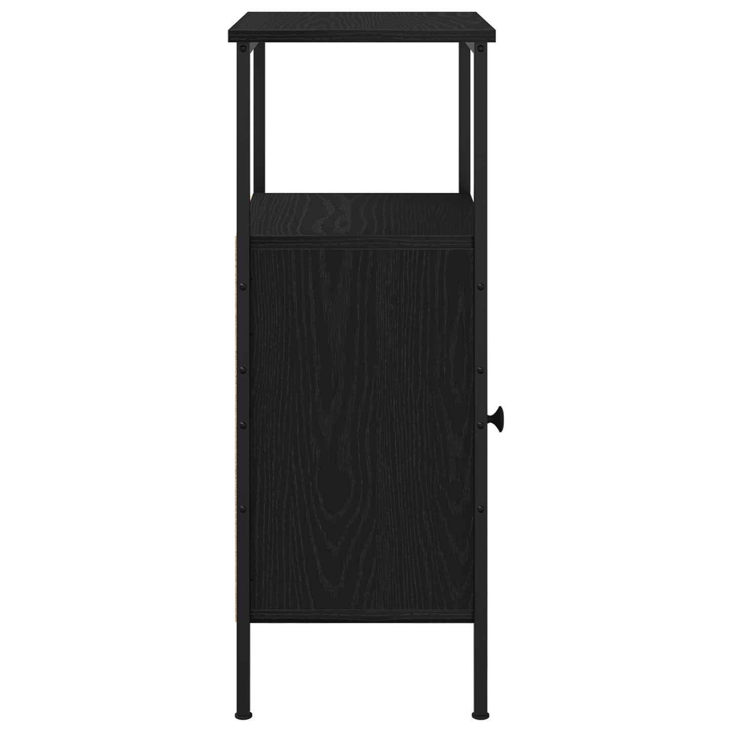 vidaXL Yöpöydät 2 kpl Musta Tammi 41x31x80 cm Kestävä Puu