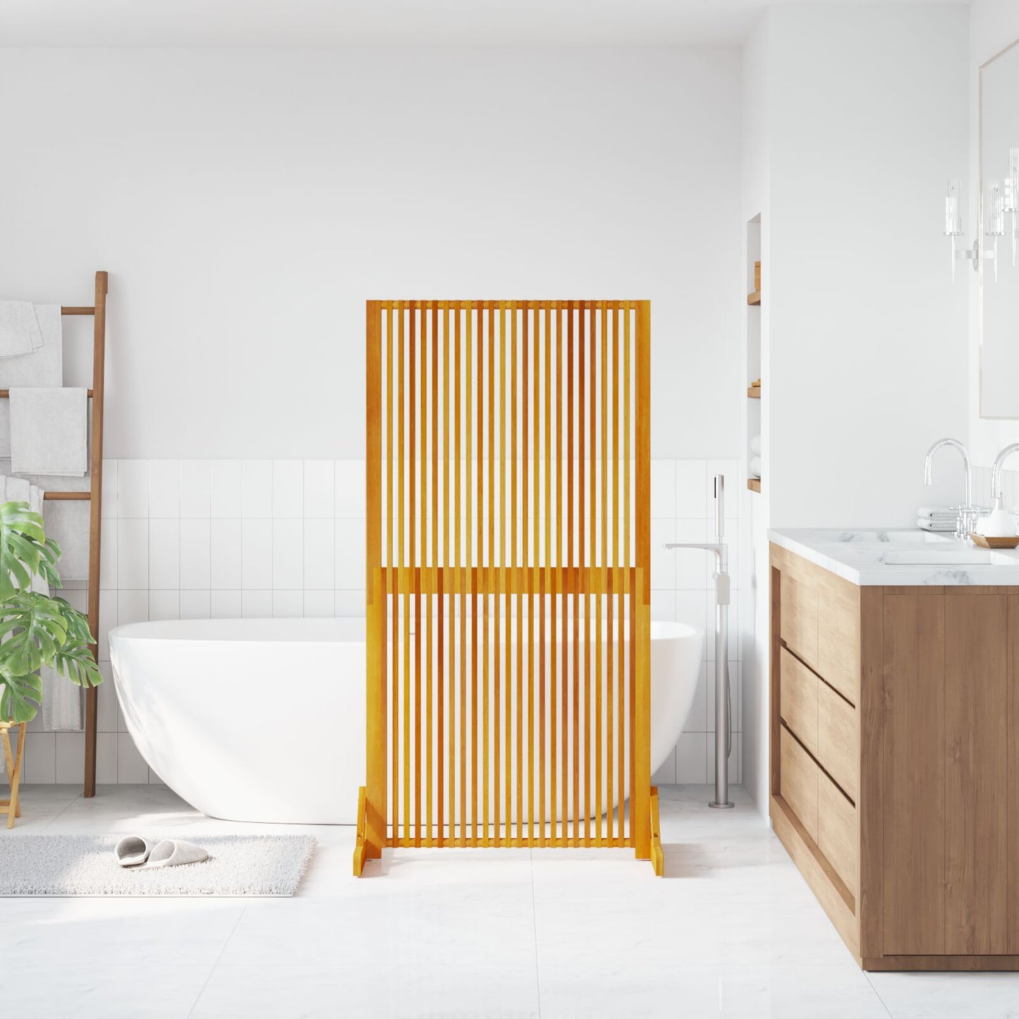vidaXL Yksityisyyssuoja Sisä-/Ulkokäyttöön 150 cm Kiinteä Akasiapuu