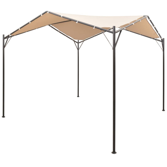 vidaXL Huvimaja/paviljonki 3x3 teräs Beige