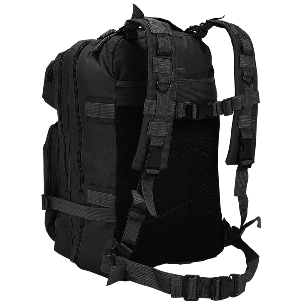 vidaXL Armeijatyylinen reppu 50 l musta