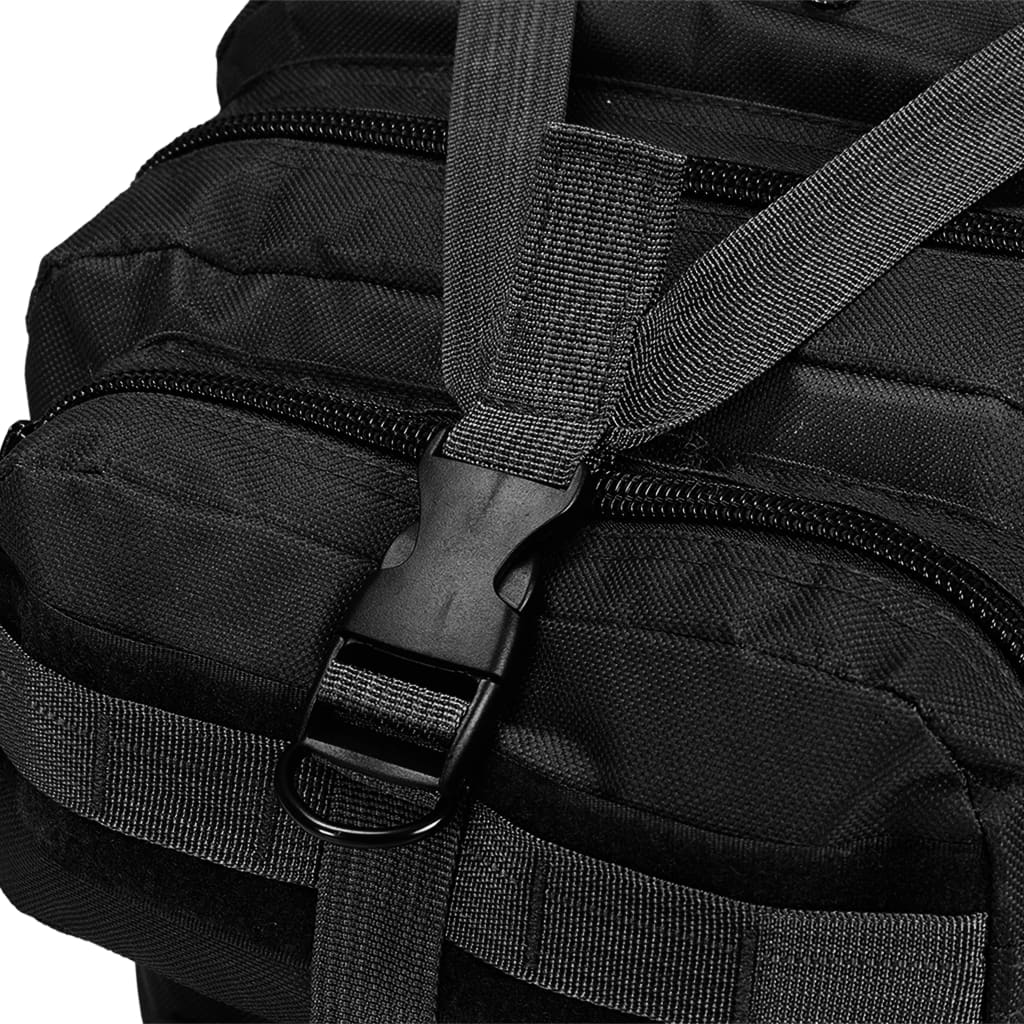 vidaXL Armeijatyylinen reppu 50 l musta