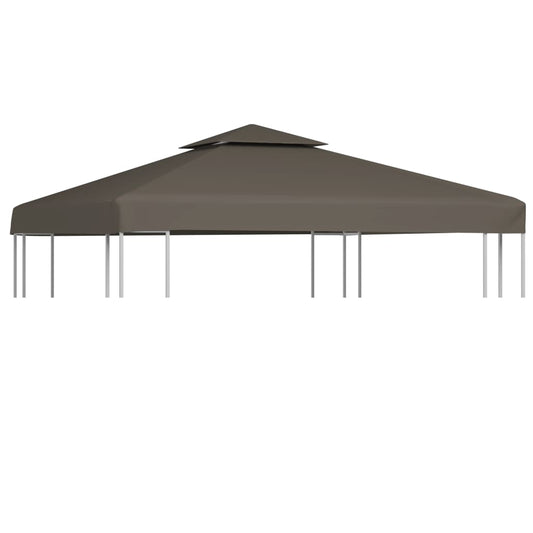vidaXL Kaksikerroksinen huvimajan katto 310 g/m² 3x3 m harmaanruskea