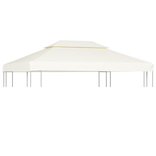 vidaXL Huvimajan vaihtokatto 310 g/m² kermanvalkoinen 3 x 4 m