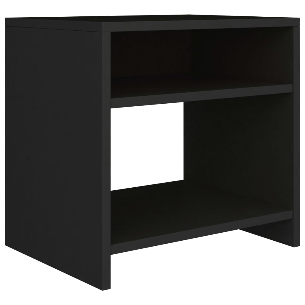 vidaXL Yöpöydät 2 kpl musta 40x30x40 cm tekninen puu