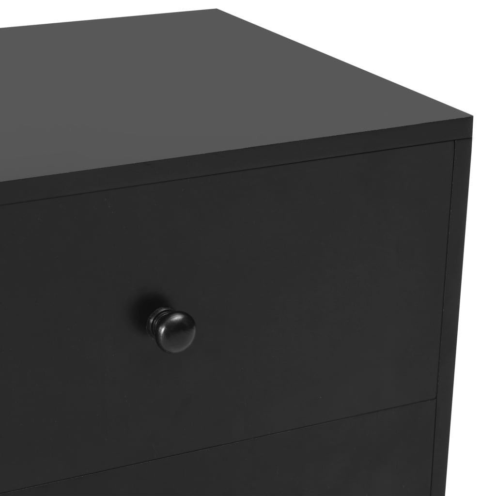 vidaXL Yöpöydät 2 kpl musta 40x30x50 cm täysi mänty