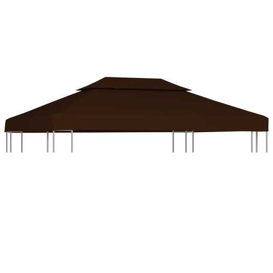 vidaXL Huvimajan katto 2 kerrosta 310 g / m² 4x3 m ruskea