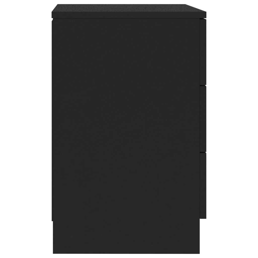vidaXL Yöpöydät 2 kpl musta 38x35x56 cm tekninen puu